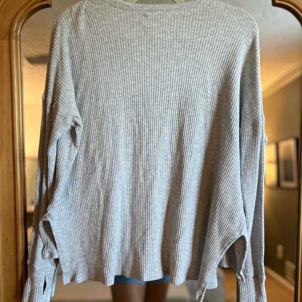 Aerie Light Gray Button Down Shirt - Picture 5 of 5